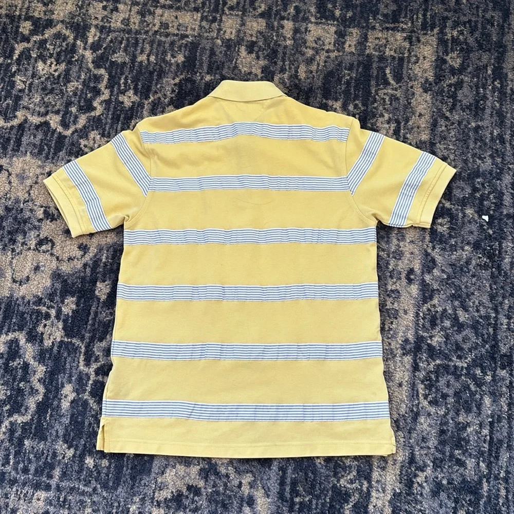 Tommy Hilfiger Yellow Striped Polo Shirt - Picture 2 of 3